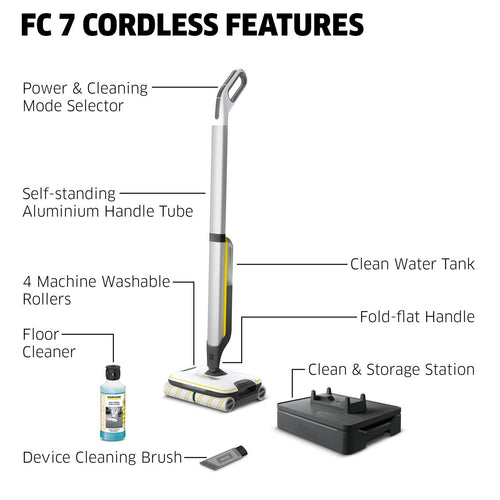 FC 7 Cordless Hard Floor Cleaner, Electric Mop, 45 Min Run Time- NEW